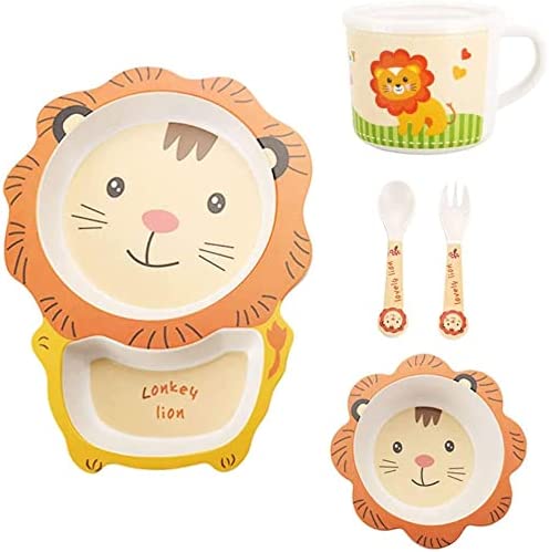 Lion Theme Dinnerware Set - Bamboo Fiber - Highland Store