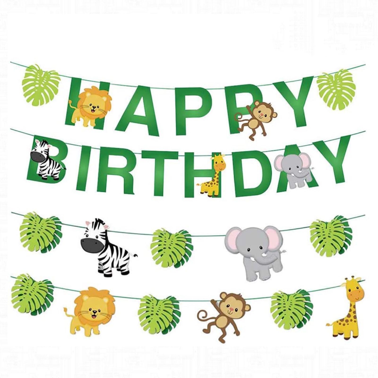 Jungle Happy Birthday Banner - Highland Store