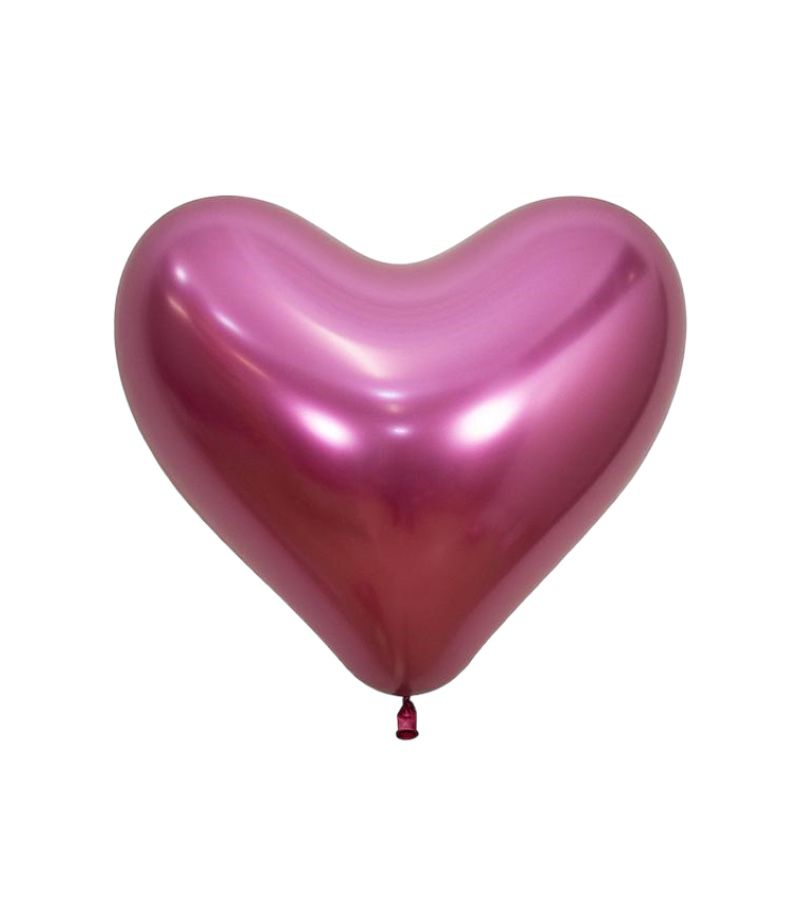 Heart Shape Reflex Fuchsia - 50 Pcs - Highland Store